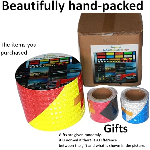 Reflective Tape 4 Inch x 68 Feet, Outdoor Waterproof High Visibility Adhesive Stickers, High Intensity Strips for Vehicles
