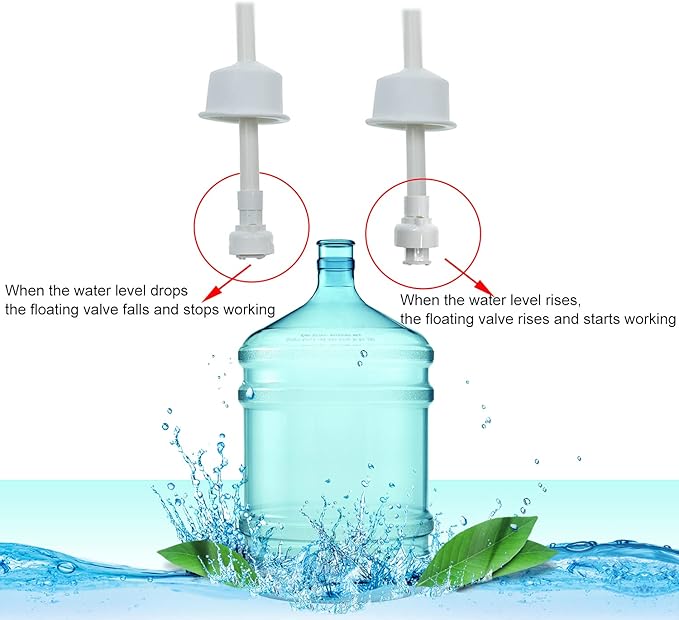 TDRENERGY Bottle Water Dispenser Pump System Automatic 110V 40psi 1 GPM for Home/Office Kitchen Refrigerator Coffee Maker Ice Maker for 3 or 5 Gal Water Bottle Single Inlet