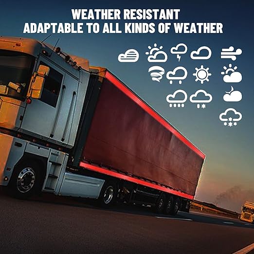 Reflective Tape, 1 Inch x 30 Feet - High Intensity - Red Reflective Safety Tape Waterproof Conspicuity for Trailer Reflector Trucks Bikes Baby Strollers Helmets
