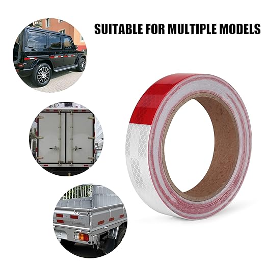 LLPT Reflective Tape 1” x 33 Ft DOT-C2 High Visibility Safety Tape Flexible Waterproof Intense Reflector for Trailer Truck Car RV Boat Camper Color Yellow (RT103Y)