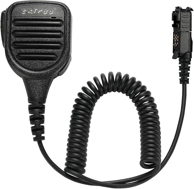Shoulder Mic Speaker Compatible with Motorola XPR 3000 3000e 3300 3300e 3500 3500e Waterproof IP56 Two Way Radio Speaker Microphone with 3.5mm Jack (Black)