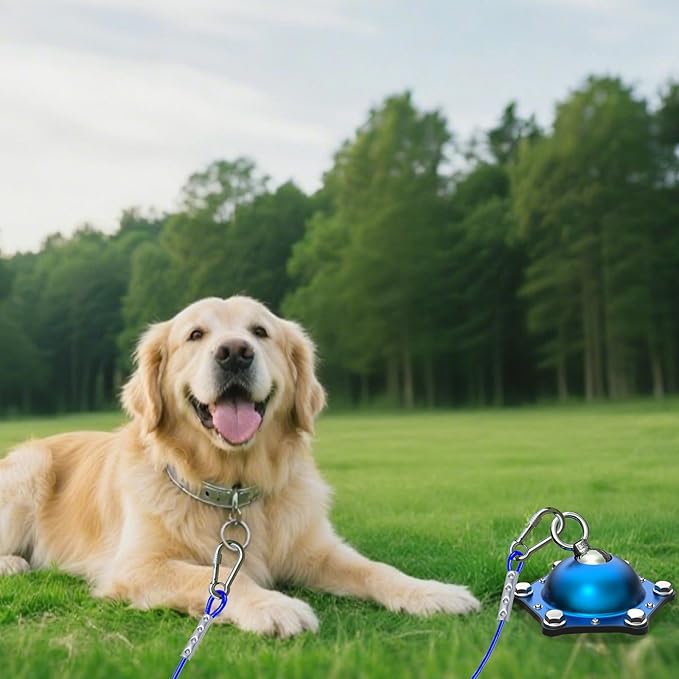 Dog Tie Out Stake and 20 FT Cable,Dog Tie Out Cable Design 360° Swivel Clips and Clasp,Ultra Durable and Lightweight.for Large Dogs UP to 150 LBS,for Yard Garden Park Camping Outside