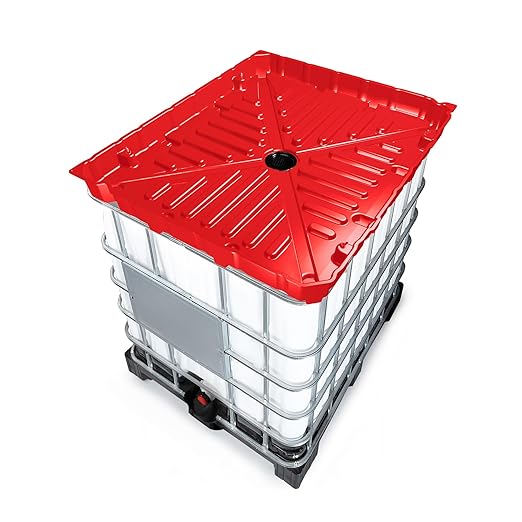 DENIOS® IBC Tote Funnel - 49.5"x42"x5" Extra Large Funnel | Wide Mouth for IBC Totes | Perfect for Fast, Spill-Free Liquid Transfer | Heavy-Duty Large | Red | Tote not Included