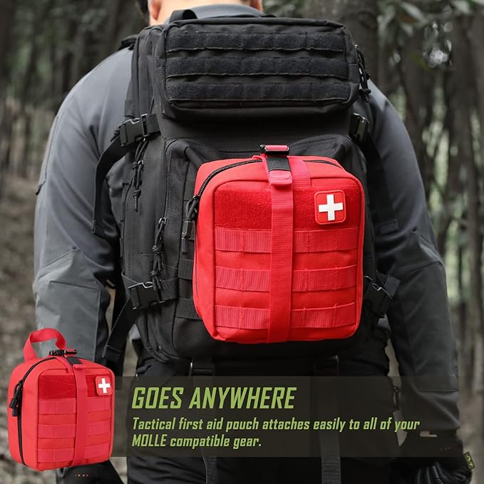LIVANS 1000D First Aid Bag Empty Medical Ifak Pouch Molle EMT Pouches Rip-Away Tactical Military Trauma Emergency Medic Bag