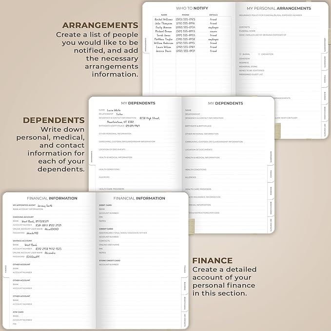 Clever Fox End of Life Planner – Final Arrangements Organizer for Beneficiary, Will Preparation, Last Wishes & Funeral Planning, A5 (Seashell)