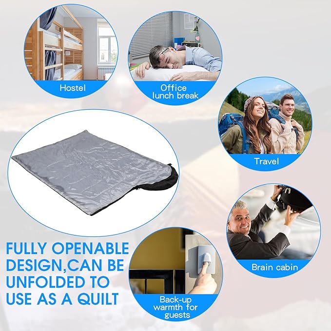 Macarrie 6 Pack Bulk Sleeping Bags for Homeless Donation, 0 Degree Waterproof Sleeping Bags with Compression Sack for Adults Winter Cold Weather Care Camping Hiking Emergency