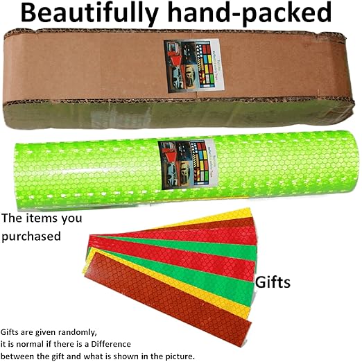 Industrial Reflective Tape Green 8 inch Wide, Outdoor Waterproof Hazard Conspicuity Safety Warning Marking Tape (10 feet)