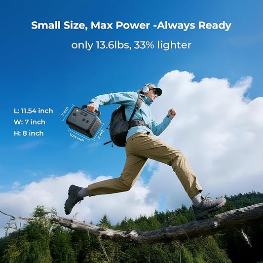 OUKITEL Portable Power Station 800W（Peak 1600W), 512Wh Solar Generator 1 Hour Fast Charging LiFePO4 Battery Backup for Emergency Home Camping RVs(Solar Panel Optional)
