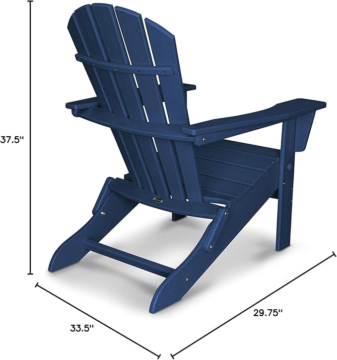 POLYWOOD® Palm Coast Folding Adirondack in Navy