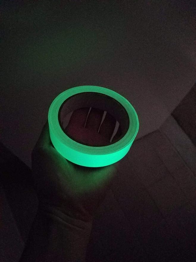WOD GDT6 Glow in the Dark Tape Safety Grade Photoluminescent, 4 inch x 50 yds - For Labeling Safety Signs and Emergency Exits, Green