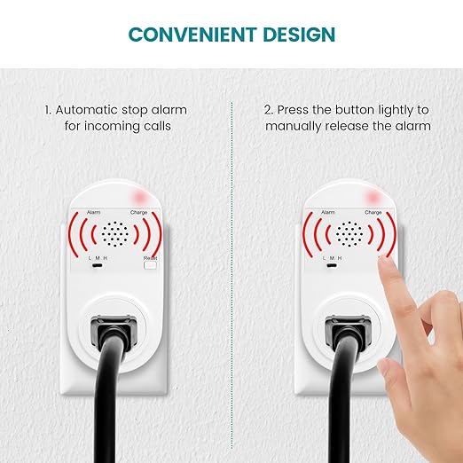 Briidea Power Failure Outage Alarm for Freezer, with LED Indicator Lights and 80-120dB Adjustable Alarm, Perfect for Monitoring Refrigerators, Freezers, and Sewage