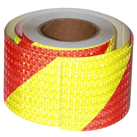 Industrial Reflective Tape Outdoor Waterproof 4 inch Wide, High Visibility Safety Warning Reflector Sticker Strips (68 feet)