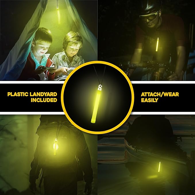 Be Ready - Industrial 12 Hour Illumination Emergency Safety Chemical Light Glow Sticks 12 Pack