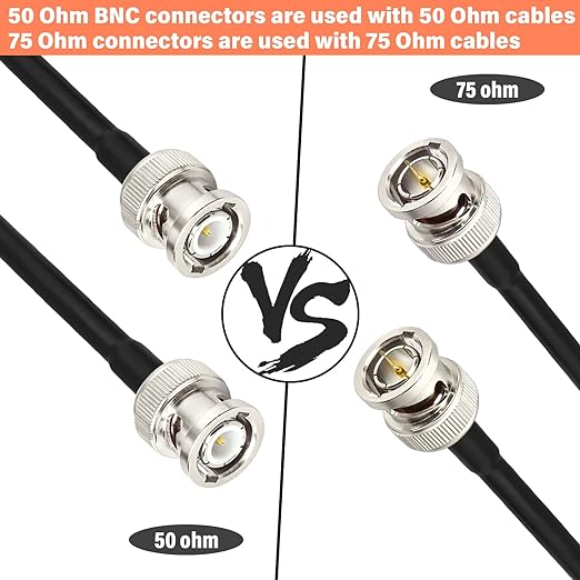 XRDS -RF BNC Cables 3FT 2PCS, 50 Ohm BNC Male Cable RG316 Antenna Cable for Antenna Scanners Handheld Ham Radios etc.