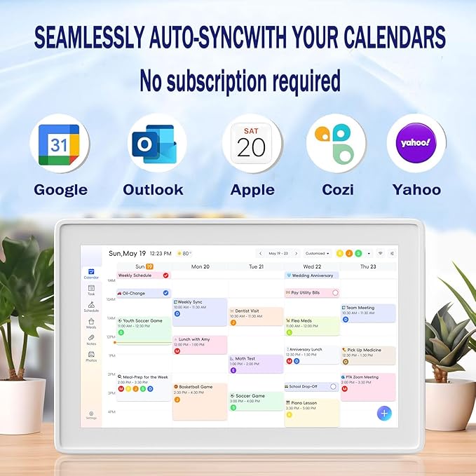 Digital Calendar, 15.6 Inch Upgraded Wall Planner Electronic Calendar & Chore Chart, with Digital Picture Frame Feature, Great for Organizing Your 2026 Calendar