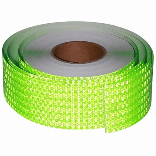 Industrial Reflective Tape Green 3 inch Wide, Outdoor Waterproof High Visibility Safety Warning Reflector Sticker Strips (168 feet)