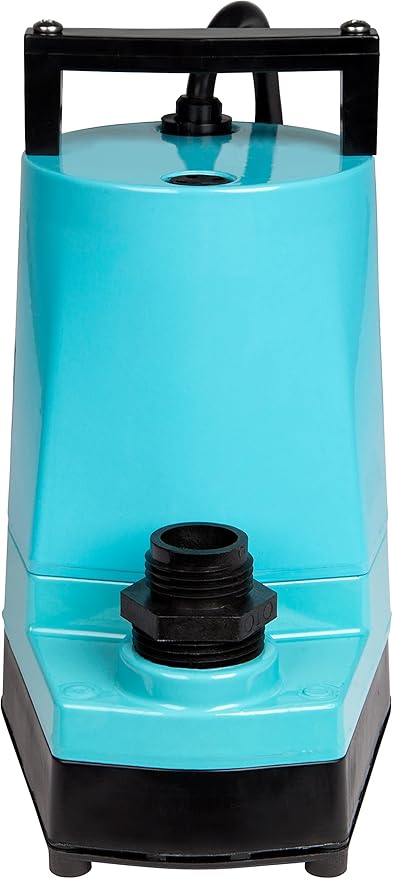 Little Giant 5-MSP 115-Volt 1/6 HP, 1200 GPH Manual Aluminum Utility Pump, 25-Ft. Cord, Blue, 505025