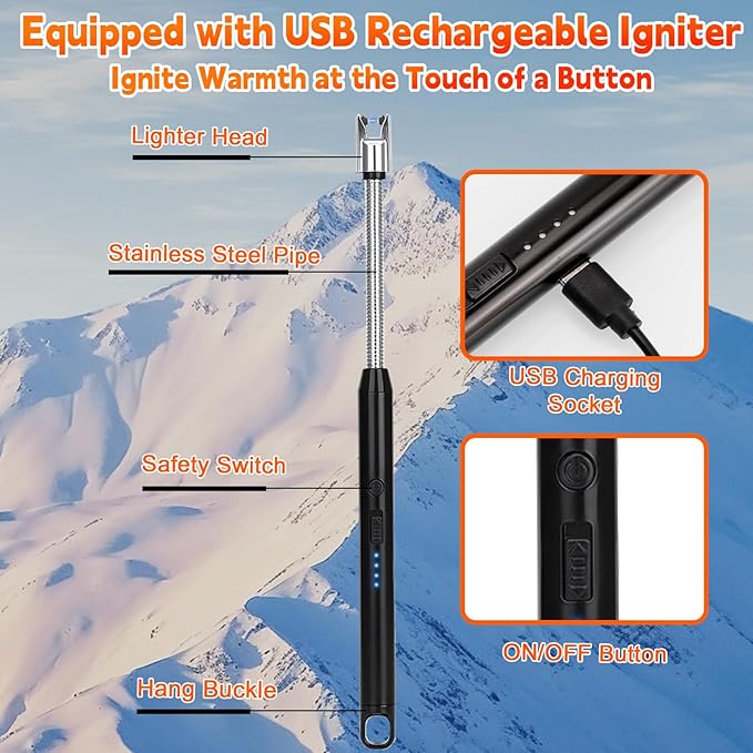 Portable Propane Heater for Camping, Outdoor Small Space Patio Heater with Control Valve, Radiant Cordless Garage Tent Heaters with Foldable Gas Tank Holder for Hiking Ice Fishing Hunting Backyard
