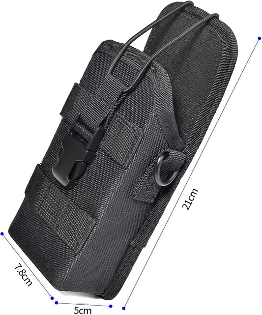 TWAYRDIO Molle Radio Pouch, Universal Radio Holster Holder, Two Way Radio Case for Baofeng Kenwood Motorola Yaesu Icom Handhelds HT Walkie Talkies