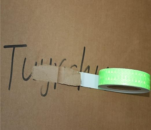 Green Reflective Tape Outdoor Waterproof 1 inch Wide for Cars, High Visibility Safety Warning Adhesive Strips (66 feet, 10 Rolls)
