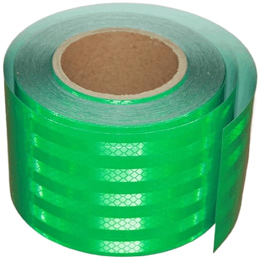 Non Fading Reflective Tape Green 4 inch Wide, Outdoor Waterproof High Visibility Safety Warning Reflector Sticker Strips (68 feet)