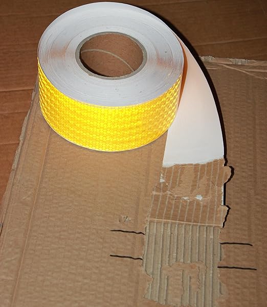 Yellow Reflective Tape 3 inch Wide for Trucks, Outdoor Waterproof High Visibility Safety Warning Reflector Sticker Strips (168 feet)