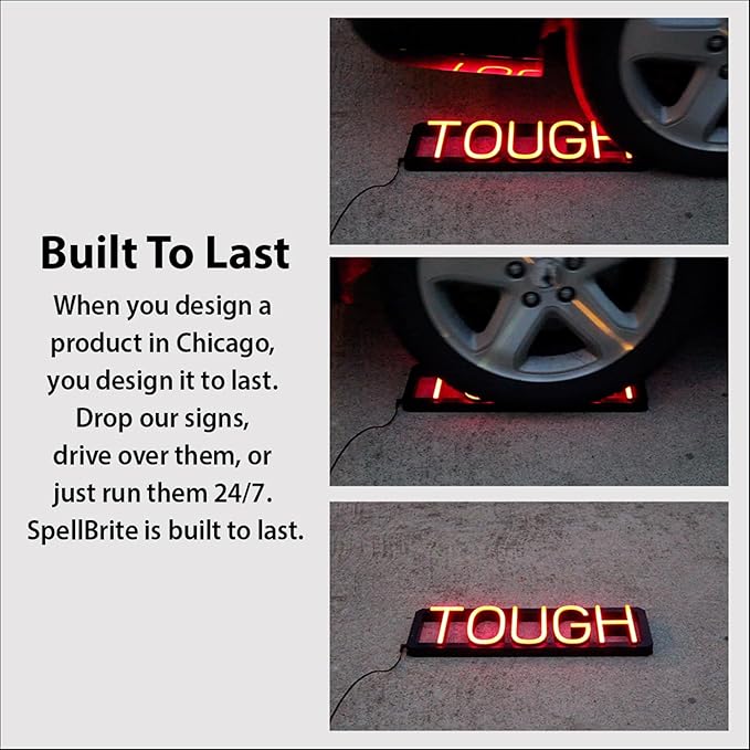 SpellBrite ELEVATOR Sign | Directional Sign with Neon Look, Red LED Light Source | 31.1" x 6.3"