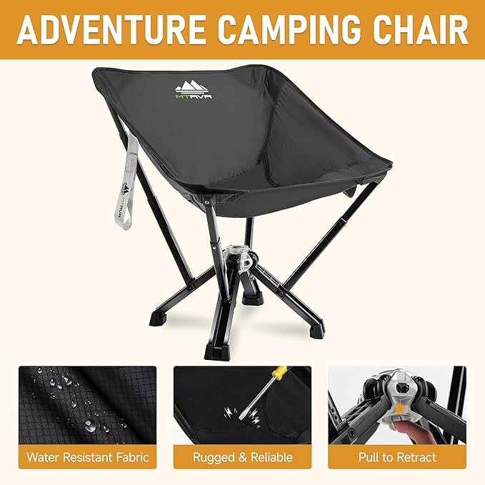Camping Chair for Outdoor Use — Stable Folding Design, Reliable Support, Anti-Slip Feet, Portable Chair for Camping, Fishing & Beach