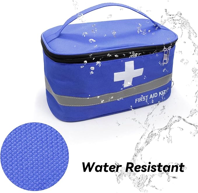 Faylapa Empty First Aid Bag for Home Outdoor Travel Car Camping Hiking, 10.2x5.5x5.5 inches Storage Bag Bag Portable Pouch
