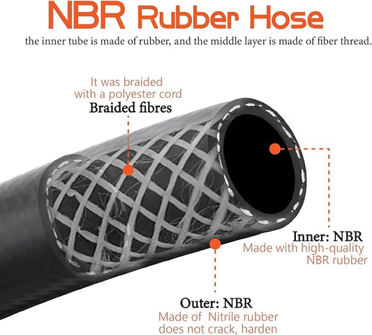 3/4" Fuel Transfer Hose 20FT,Farm Pump Hose Male NPT Connector with Fuel Hose Swivel for Gasoline,Diesel,Biodiesel