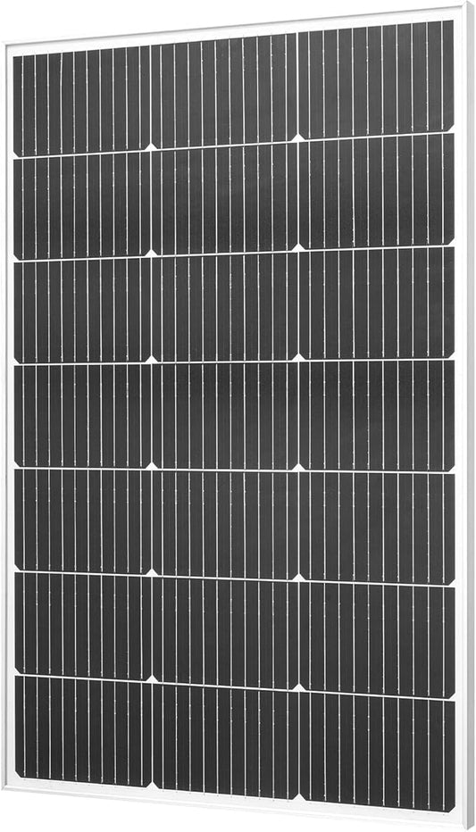 VEVOR 100W Monocrystalline Solar Panel, 23% High-Efficiency Mono PV Module with Stable MC4 Output & Aluminum Frame, IP65 Waterproof Solar Panel for Car Boat RV Flat Rooftop Off-Grid Applications