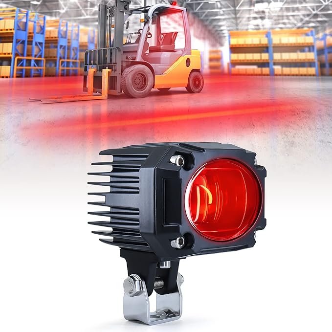 eTzone New LED Forklift Light Red LED Straight Line Forklift Safety Light 10W DC 10-80V Warehouse Hazardous Area Warning Light