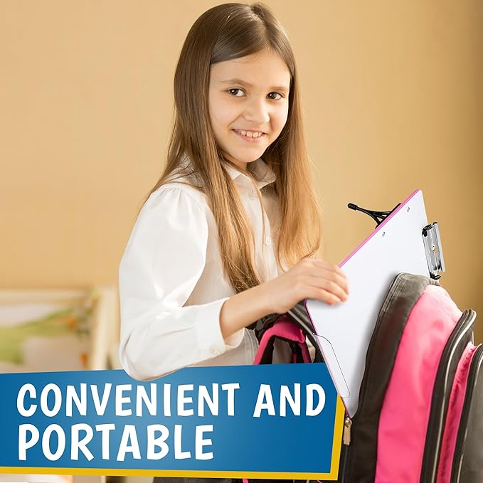 Slant Board for Writing – Adjustable Magnetic Whiteboard & 22° Angle Ergonomic Desk for Reading, Writing, Drawing and Studying – Portable Tabletop Stand for Students and Teachers - Pink