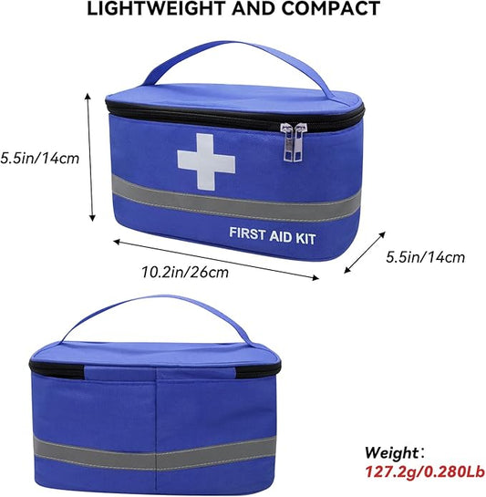 Faylapa Empty First Aid Bag for Home Outdoor Travel Car Camping Hiking, 10.2x5.5x5.5 inches Storage Bag Bag Portable Pouch