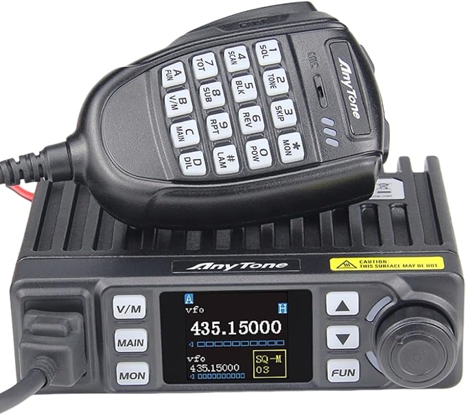 AnyTone Mini Size Dual Band Transceiver Mobile Radio VHF/UHF Two Way Radio AT-779UV for Car Vehicle Black