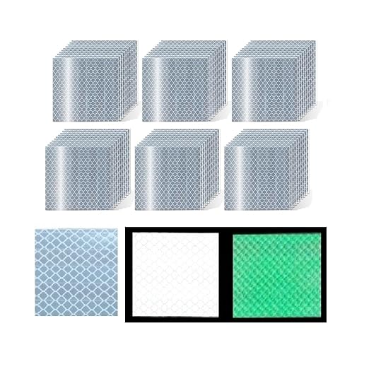 Glow in The Dark Reflective Stickers 2 inch X 2 inch for Truckskes, Warning Strong Safety Adhesive Reflective Strips (60 Pcs)