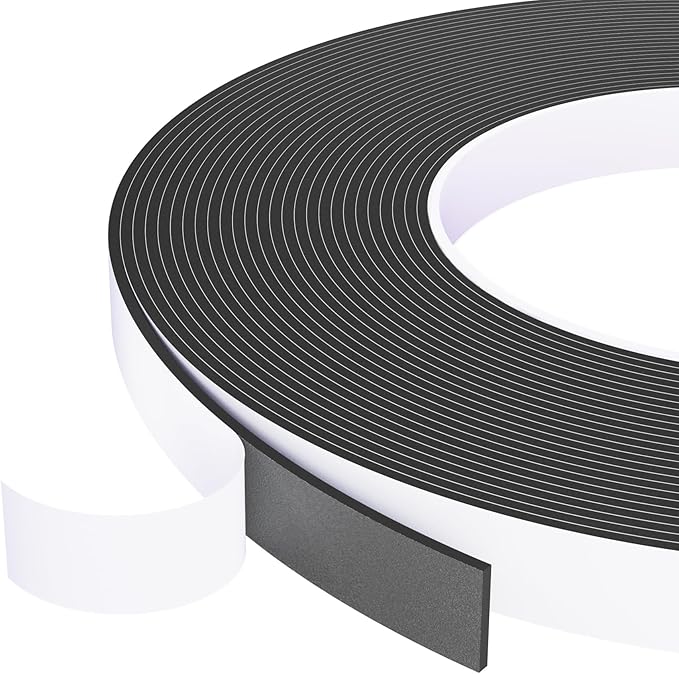 Weather Stripping Door Seal Black,Self Adhesive Foam Tape High Density Foam Sealing Strip,Air Conditioner Window Seal,Soundproof Tape Roll(1/2" W X 1/17" T X 33' L)