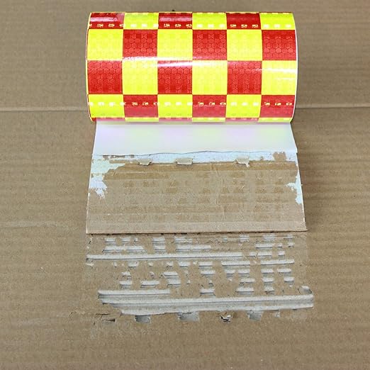 Reflective Tape 6 inch X 10 feet, Outdoor Waterproof Hazard Conspicuity Safety Warning Industrial Marking Tape