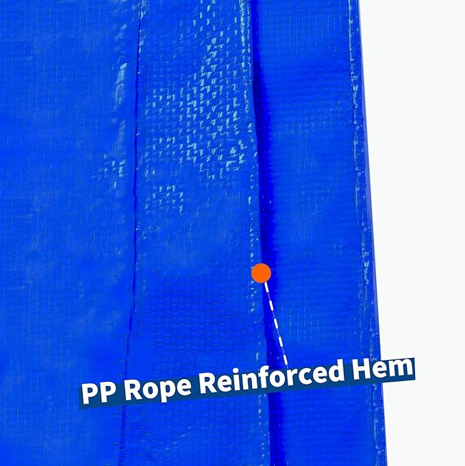 5 in a Pack, Maximize Value, Minimize Cost, Multipack Advantage with Budget-Friendly Poly Tarps, 2.5 Mil Cheap Large Light Tarp, Multipurpose Waterproof Protective Cover, 6x8 Feet, Blue