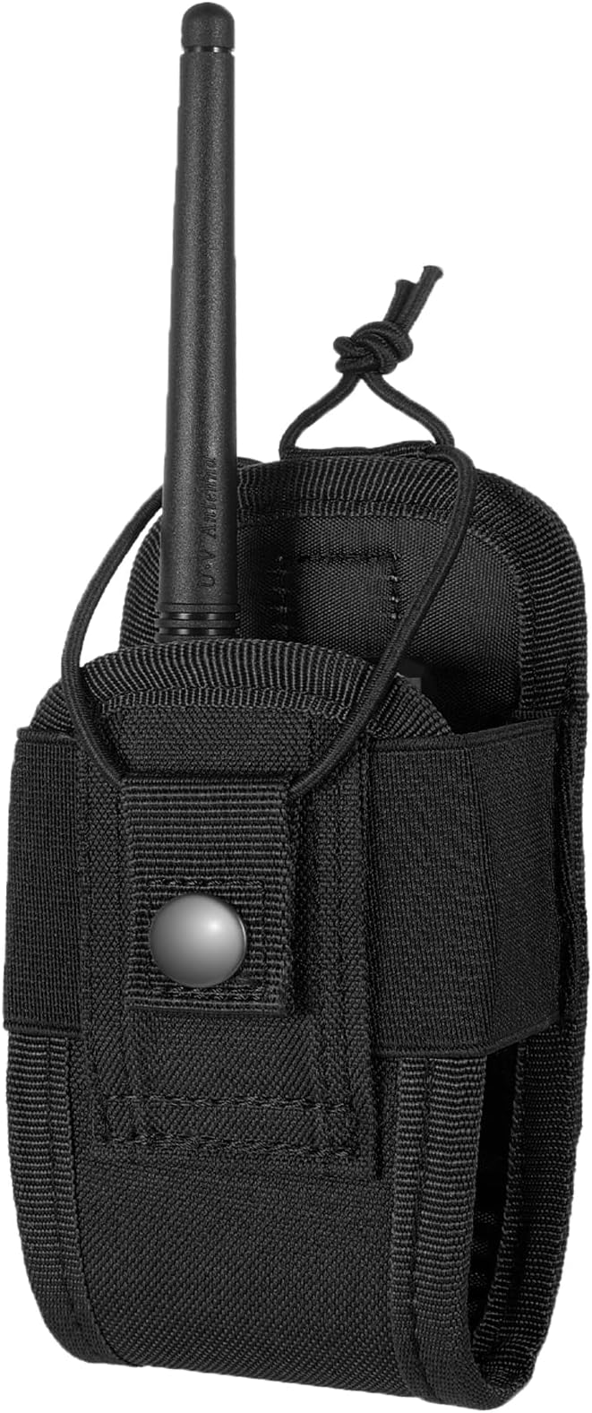 Tactical Radio Holder Radio Holster Molle Radio Pouch Universal Radio Case Military Heavy Duty Radio Bag for Police Firefighter Two Ways Walkie Talkies Vest (Black-small)