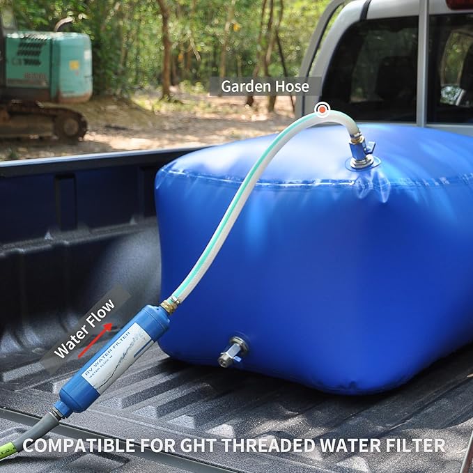 Water Storage Bladder for Drinking, TPU Water Bladder Tank, No BPA & PVC Portable Collapsible Flexible Container for RV Camping, Emergency Water Supply & Irrigation, Food-Grade Materials, 100 Gallon