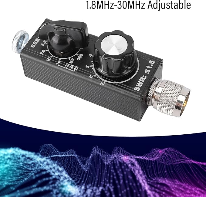 Jectse QRP Shortwave Antenna, Portable UHF VHF Radio Antenna with Adjustable Frequency 1.8MHz-30MHz, for Indoor Outdoor Use