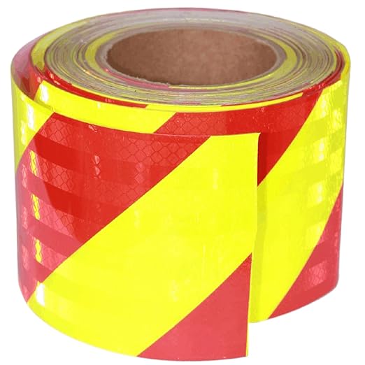 Non Fading Reflective Tape Outdoor Waterproof 4 inch Wide, High Visibility Safety Warning Reflector Sticker Strips (68 feet)