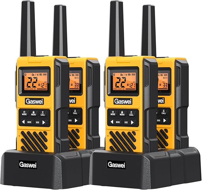 G1pro+ Waterproof Walkie Talkies Long Range for Adults, 2 Way Radios with USB-C Charging, NOAA Weather Alert, VOX, SOS & FM Radio，Hunting 4 Pack