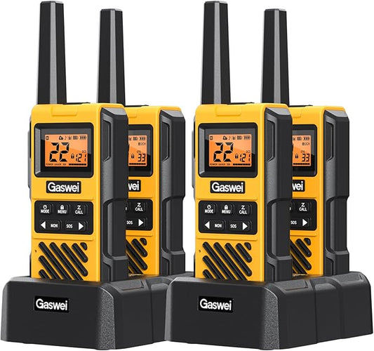 G1pro+ Waterproof Walkie Talkies Long Range for Adults, 2 Way Radios with USB-C Charging, NOAA Weather Alert, VOX, SOS & FM Radio，Hunting 4 Pack