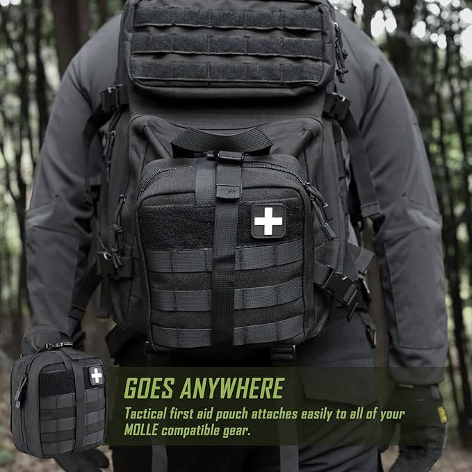 LIVANS 1000D First Aid Bag Empty Medical Ifak Pouch Molle EMT Pouches Rip-Away Tactical Military Trauma Emergency Medic Bag