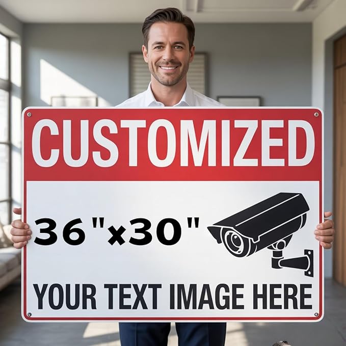 Custom Metal Sign, 36x30 Inches Reflective Option, .040 Aluminum, UV Protected, Waterproof, Easy to Mount