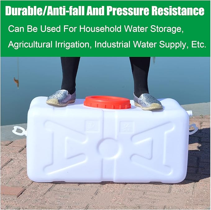 45L/75L/100L/200L Water Tank，Plastic Bucket，Food-Grade Rectangular Thickened Water Tower with Faucet for Household Water Storage(Size:75L)