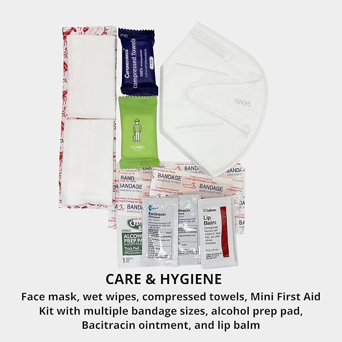 Emergency Storm Survival Kit – 15 Essentials (31 Total Pieces) Hurricane, Power Outage & Disaster Preparedness Supplies with Water, Electrolytes, First Aid, Flashlight & Blanket