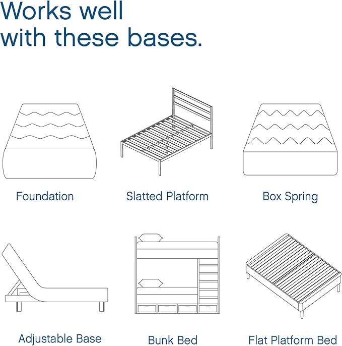 Cool Gel Twin XL Mattress 8 Inch Memory Foam Medium Firm, Gel Memory Foam Mattress Twin XL Cooling, Made in the USA, 8" Depth with Pressure Relief, CertiPUR-US Certified Fiberglass Free, Bed